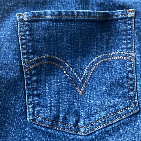 Levis 580 Womens Boot Cut Denim Jeans 16M Blue Stretch 5 pocket Western classic - Picture 4 of 13